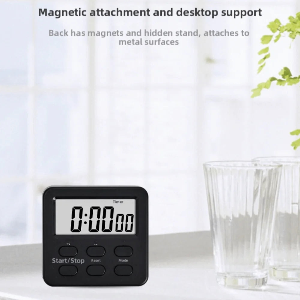 LED Digital Kitchen Timer – Alarm Clock & Memory Function