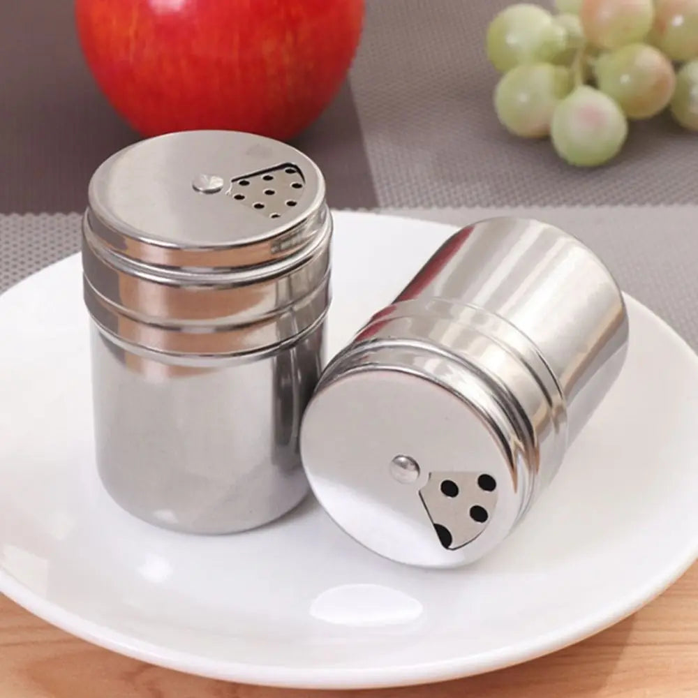 Stainless Steel Spice Shaker Jar | Rotating Lid – 3 Sizes