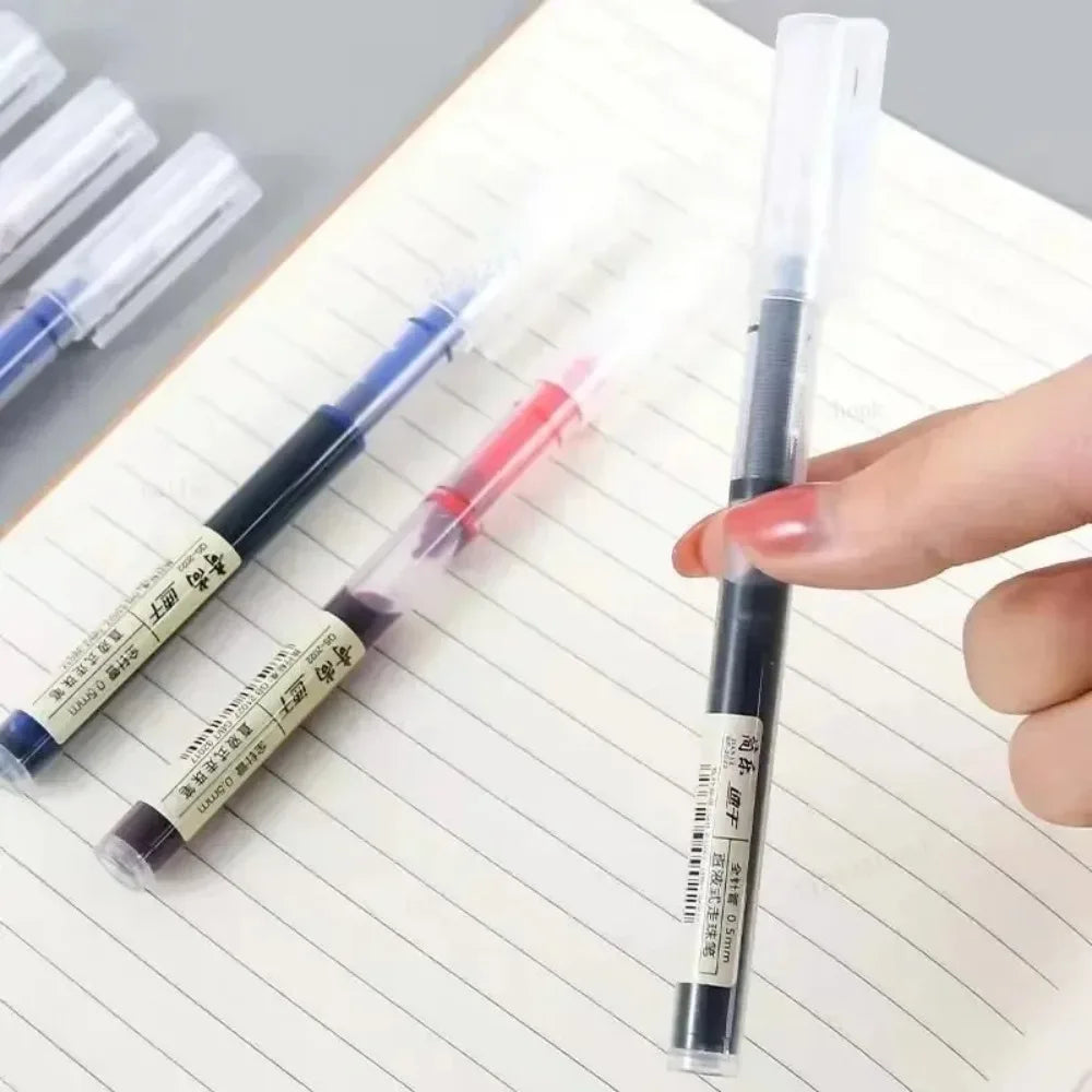 0.5mm Needle-Point Gel Pens – Quick-Dry Blue Ink for School