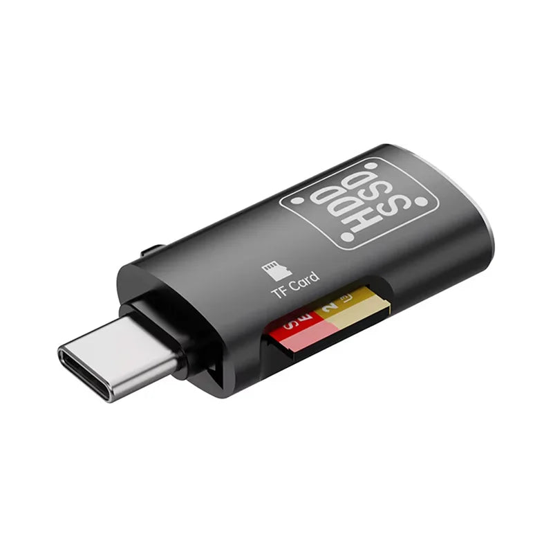 USB-C Micro SD TF Card Reader with PD Charging | 5Gbps 2TB