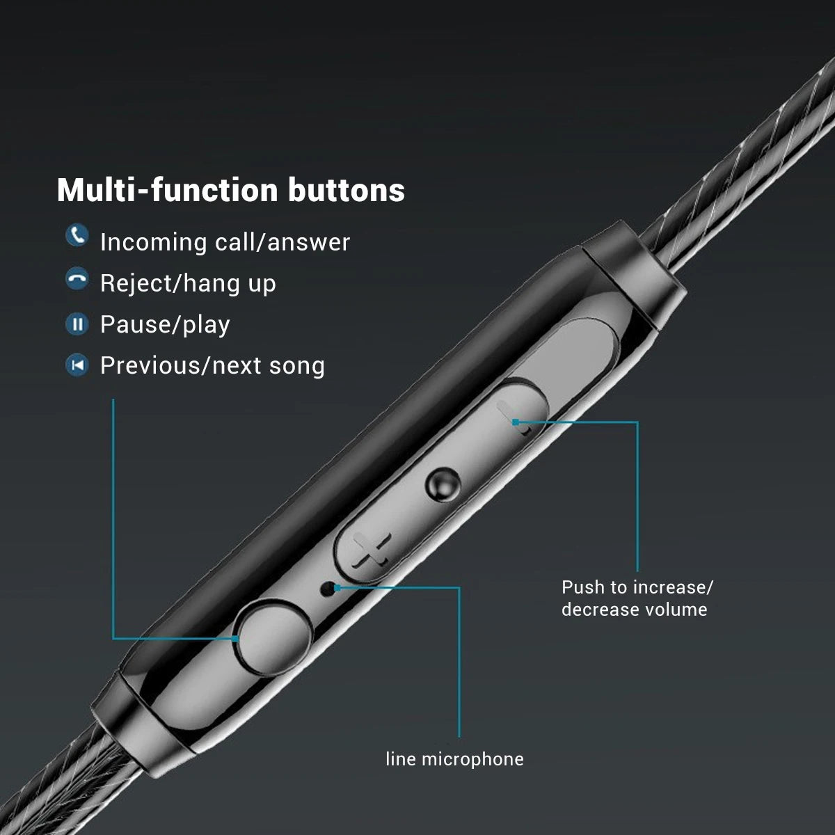 FONKEN Bone Conduction Earclip Wired Earphones with Mic