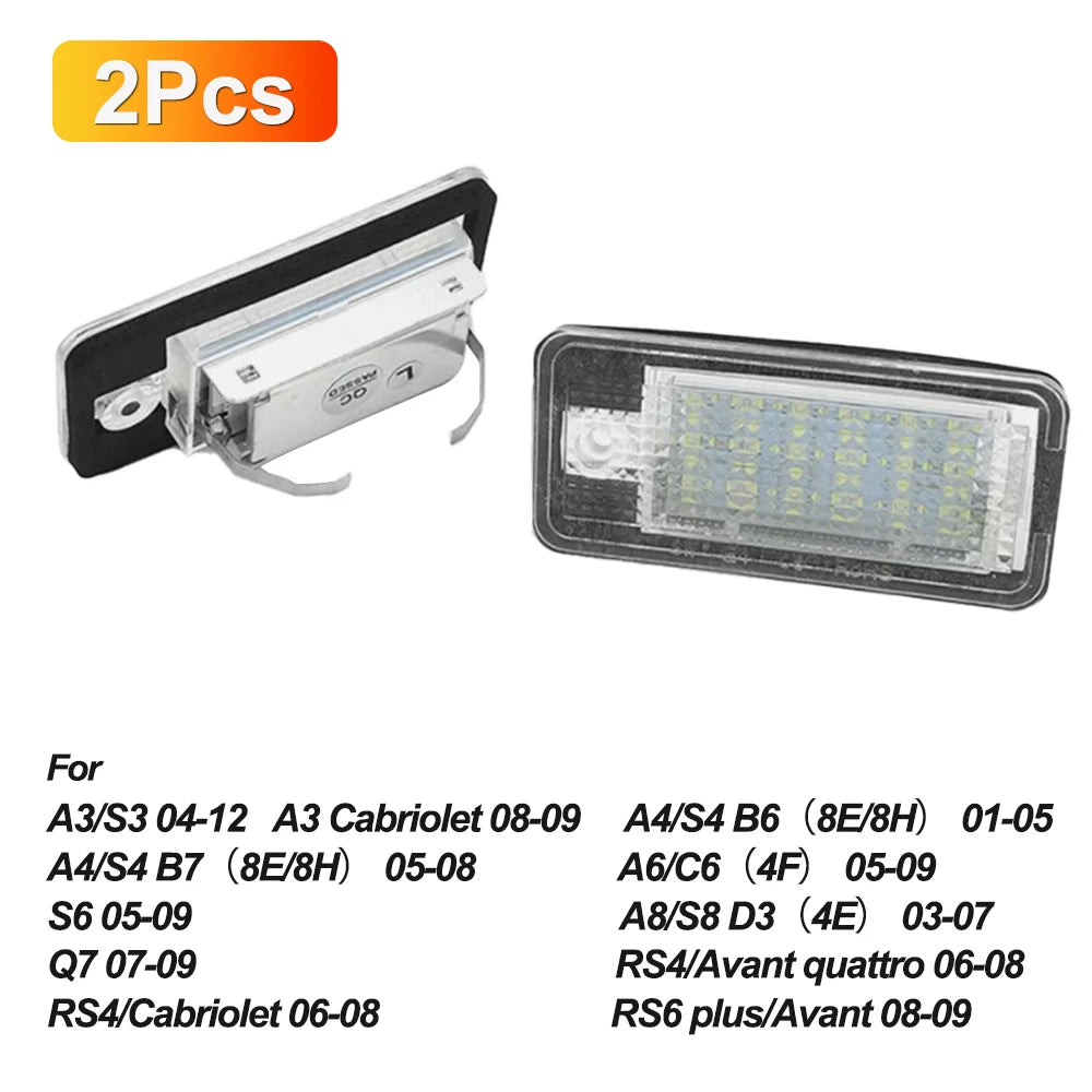 2-Pack Canbus LED License Plate Light for VW Golf Jetta Passat