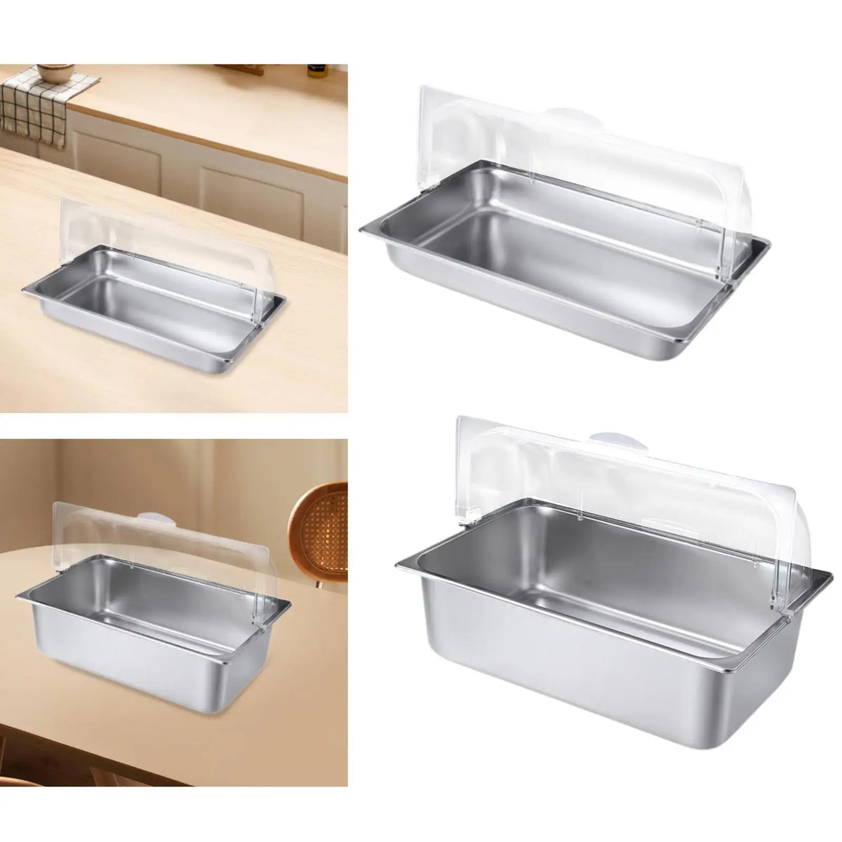 Stainless Steel Buffet Chafing Dish Server with Flip Lid