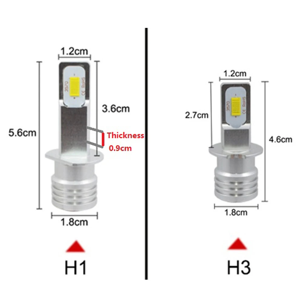 2-Pack H4 H7 H11 LED Headlight Bulbs 80W 26000LM | Pampsee