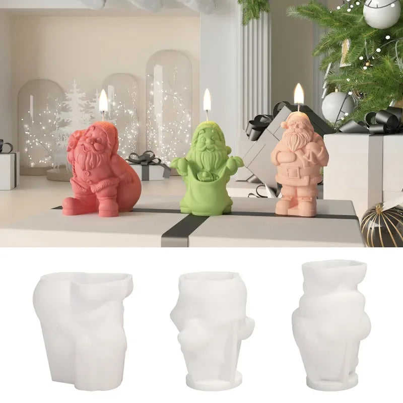 Santa Claus Silicone Mold – Candle, Resin & Clay Christmas Craft