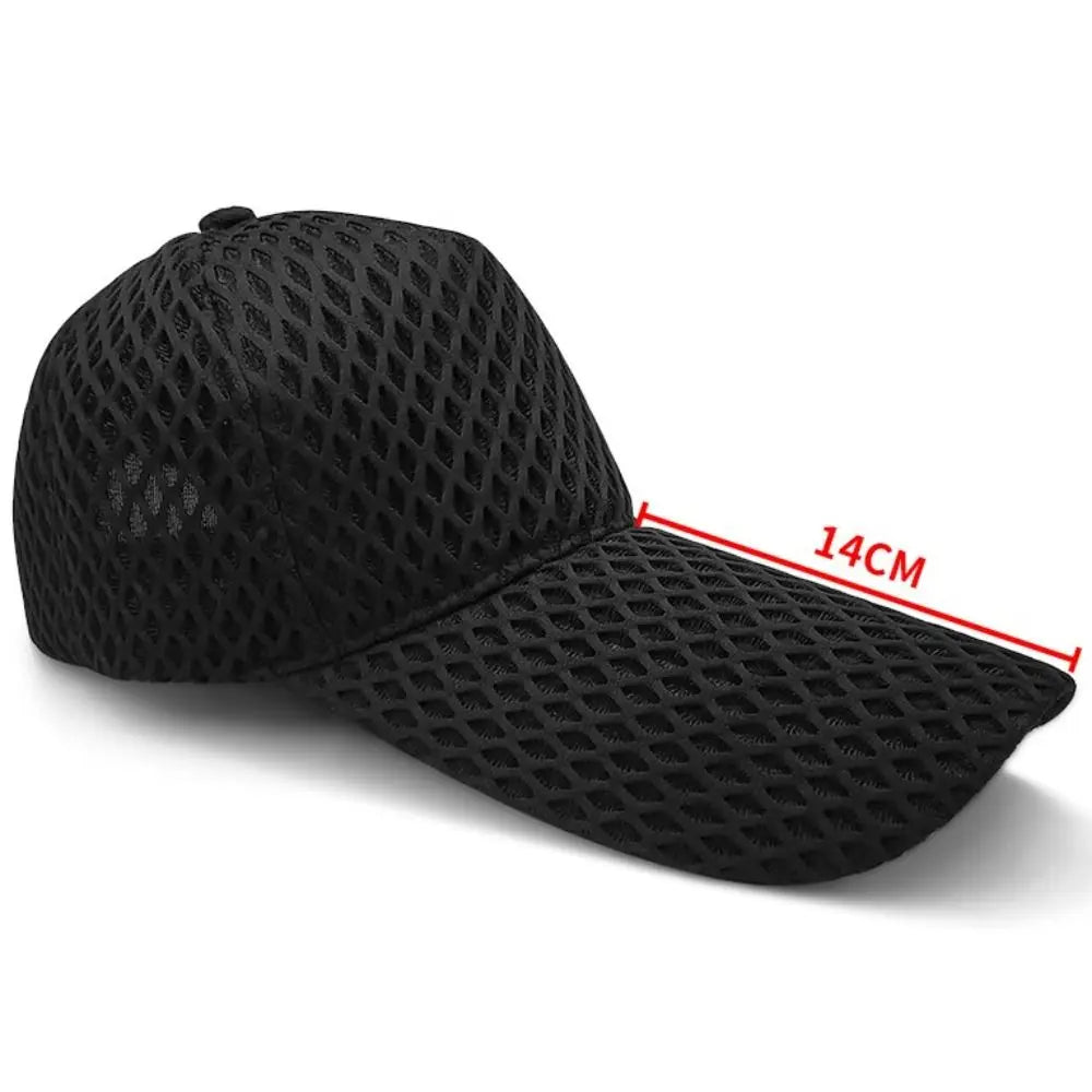 14cm Long Brim Oversized Trucker Cap – Mesh Sun Hat