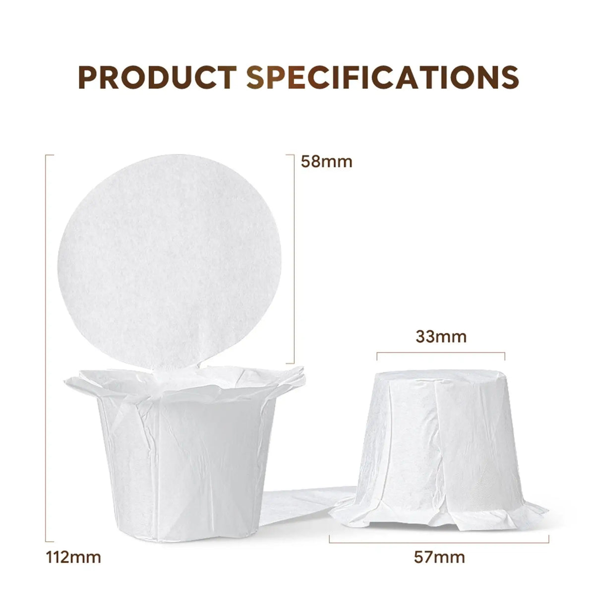 Reusable Coffee Filter Liners for Capsule Machines – 50 Pack