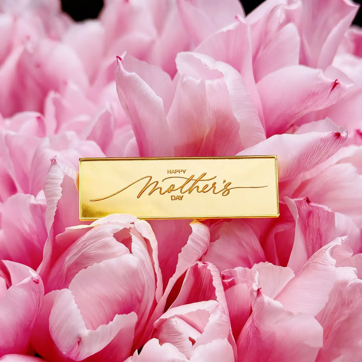 Happy Mother's Day Gold Acrylic Cake Topper | Mirror Finish
