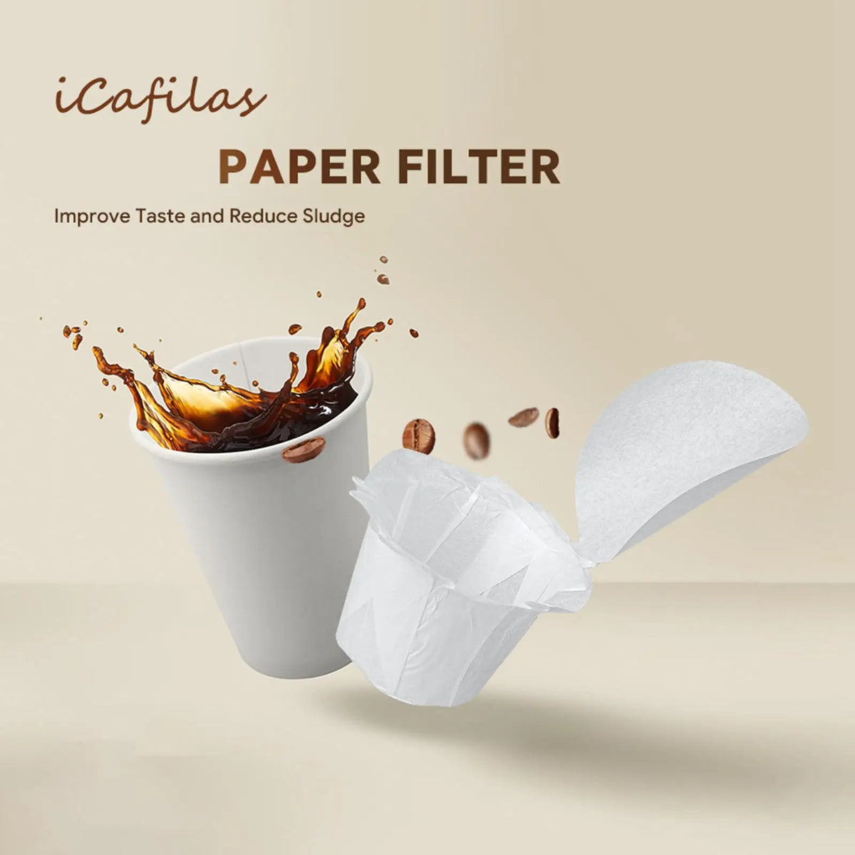 Reusable Coffee Filter Liners for Capsule Machines – 50 Pack