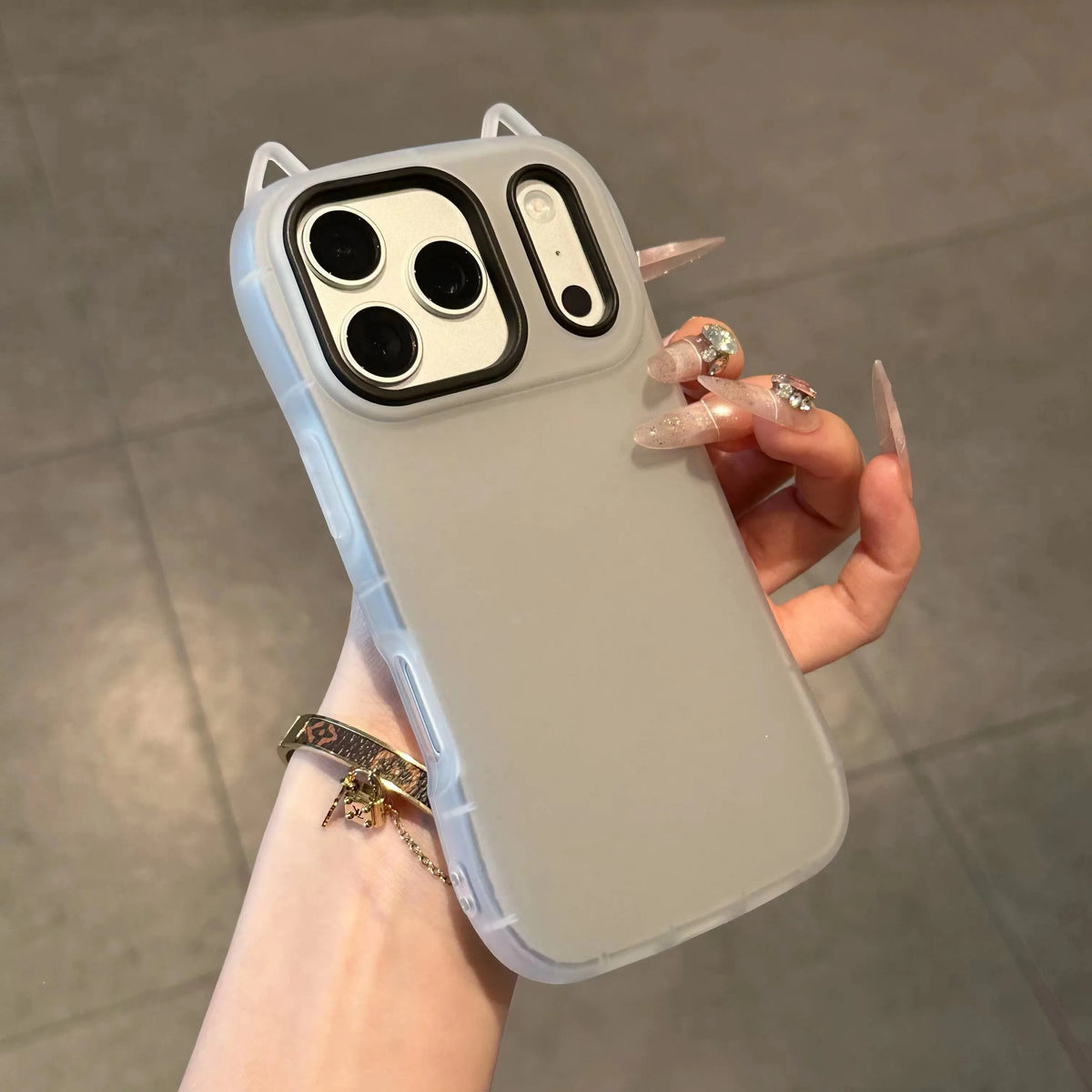 2-in-1 Cat Ear Silicone iPhone Case | Shockproof Cover