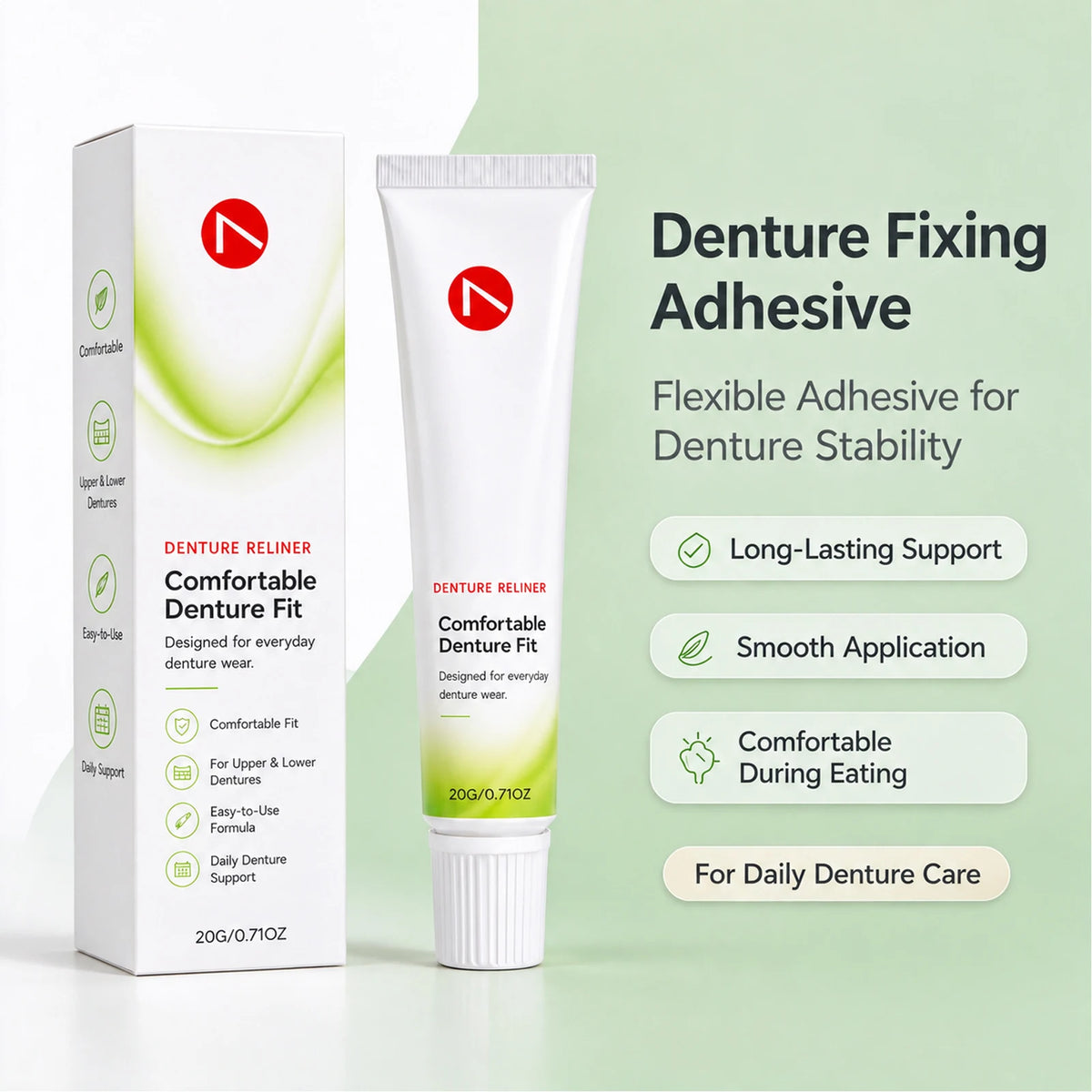 Denture Adhesive Cream – Firm Hold Upper & Lower Dentures