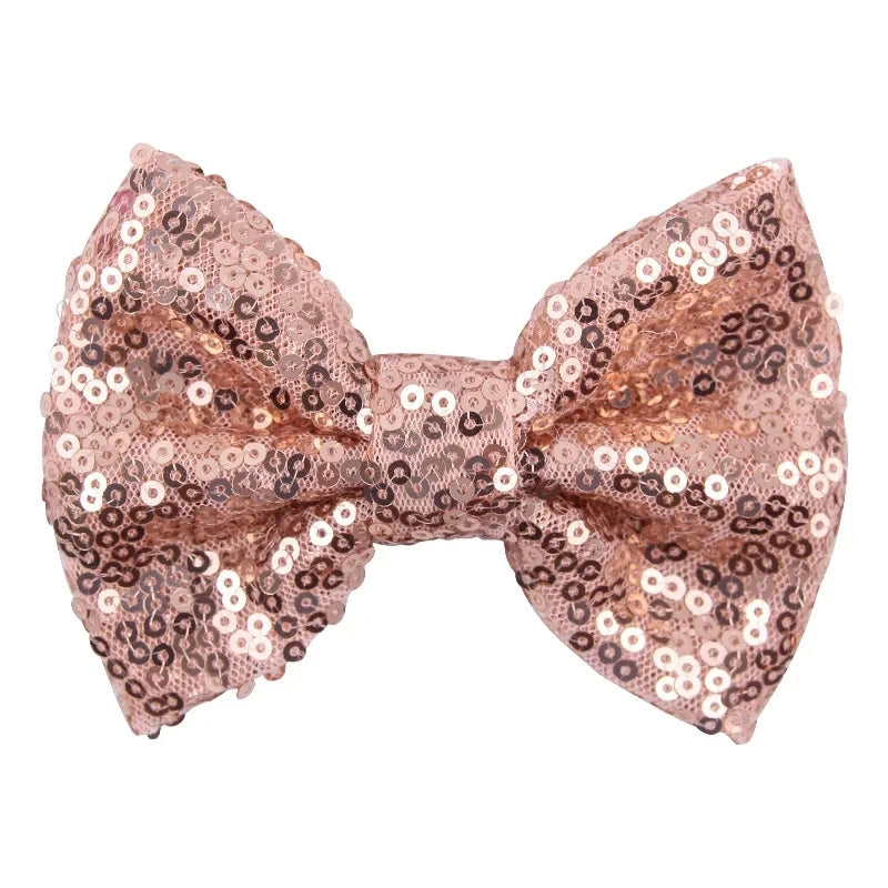5-Pack Glitter Sequin Hair Bows – DIY Girls Hair Accessories