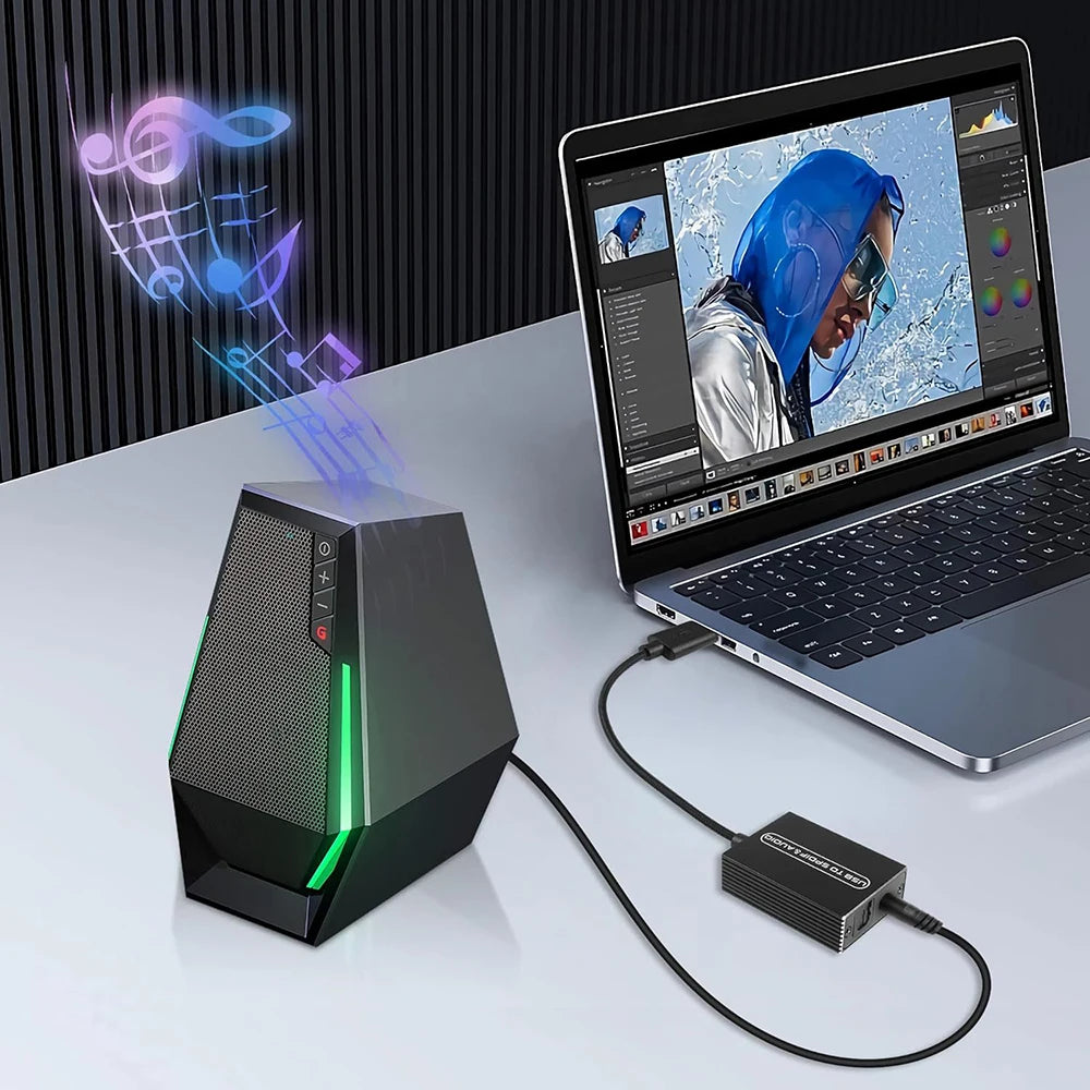 USB to Optical TOSLINK 3.5mm Audio Adapter | S/PDIF Converter