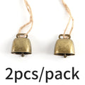 Retro Horn Christmas Pendant Ornaments – 2-Pack | Antique Copper