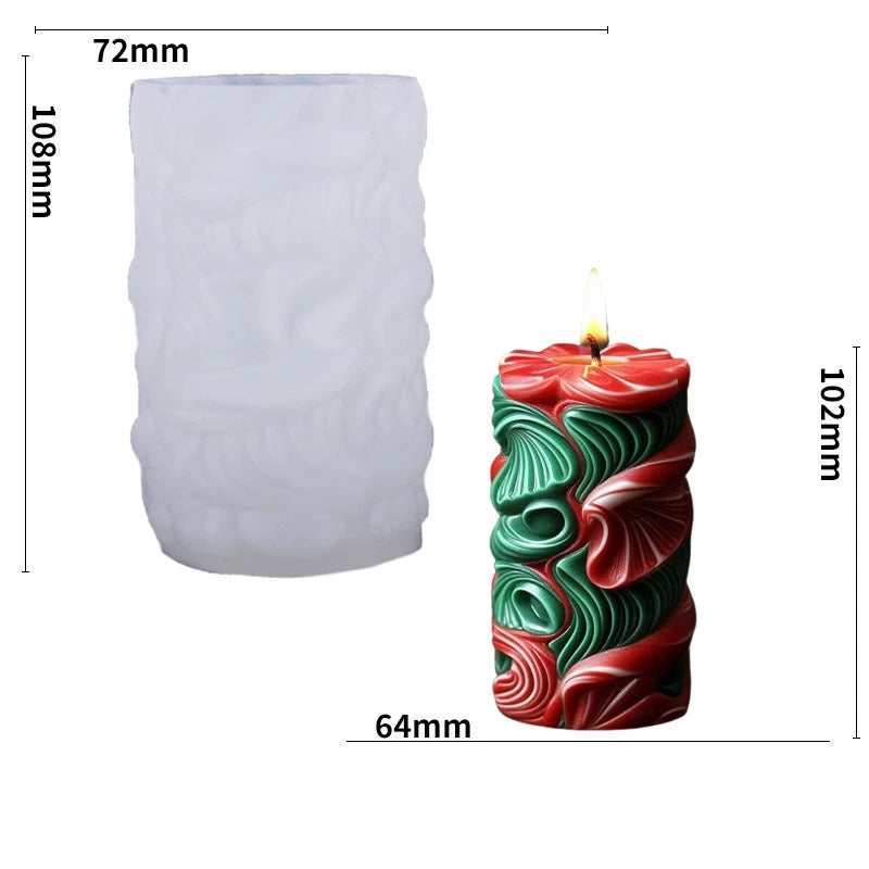 Christmas Cylinder Silicone Candle Mold | DIY Aroma Craft