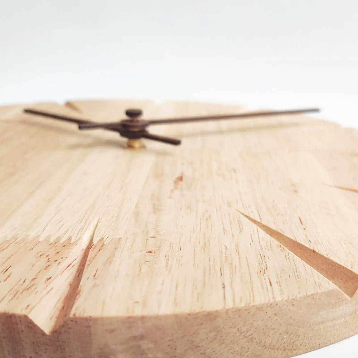 Natural Wood Wall Clock – Silent Non-Ticking Round Decor