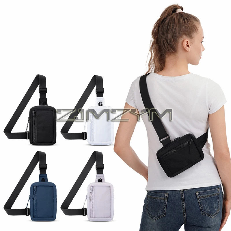Nylon Crossbody Chest Bag – Sports Sling Pouch for Cycling