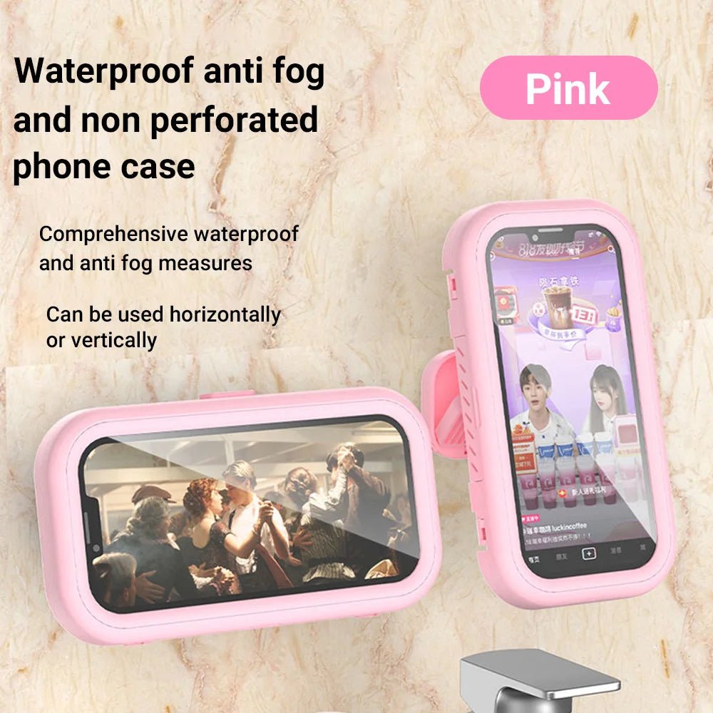 Waterproof Shower Phone Holder | Anti-Fog HD 360° Rotate