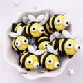 3D Kawaii Bee Resin Flatback Cabochons – 10pc DIY Craft Set