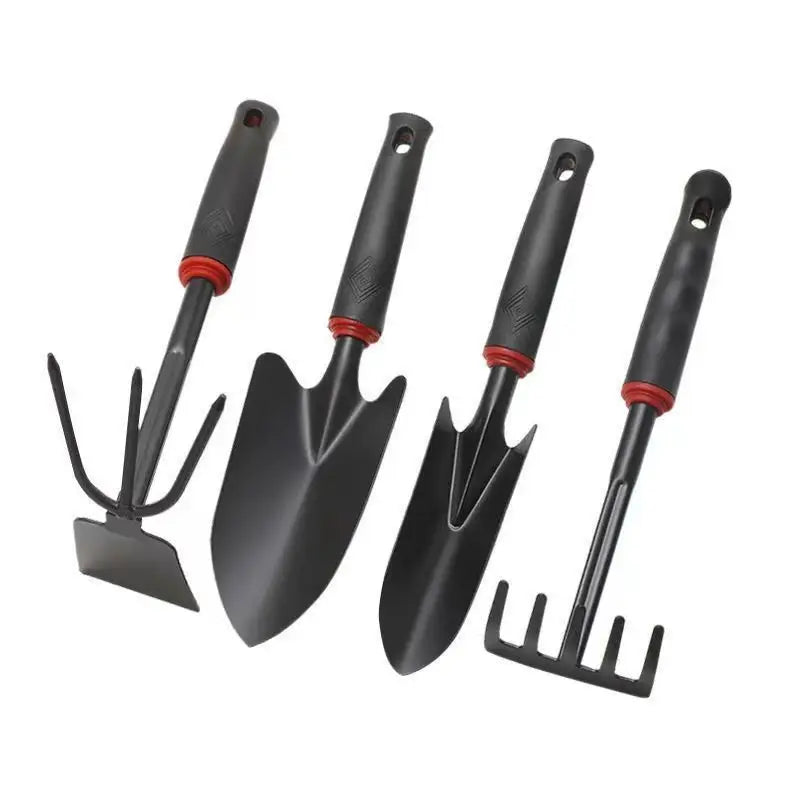 Garden Hoe Shovel & Five-Tooth Rake Set – Rubber Handle