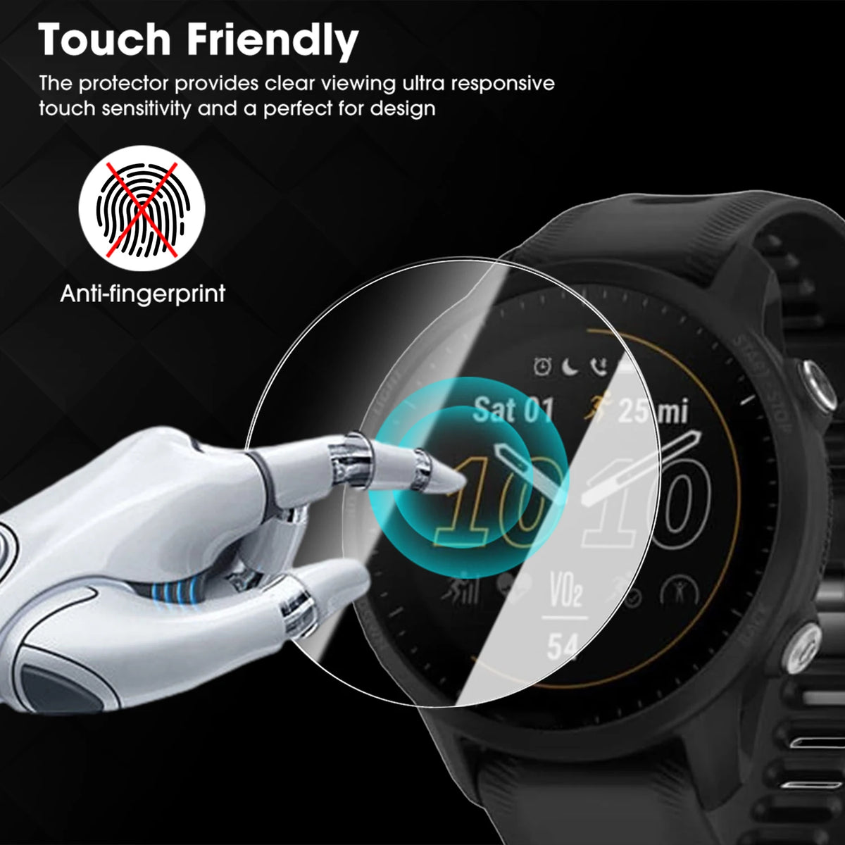 Tempered Glass Screen Protector – Garmin Forerunner 165/255/955