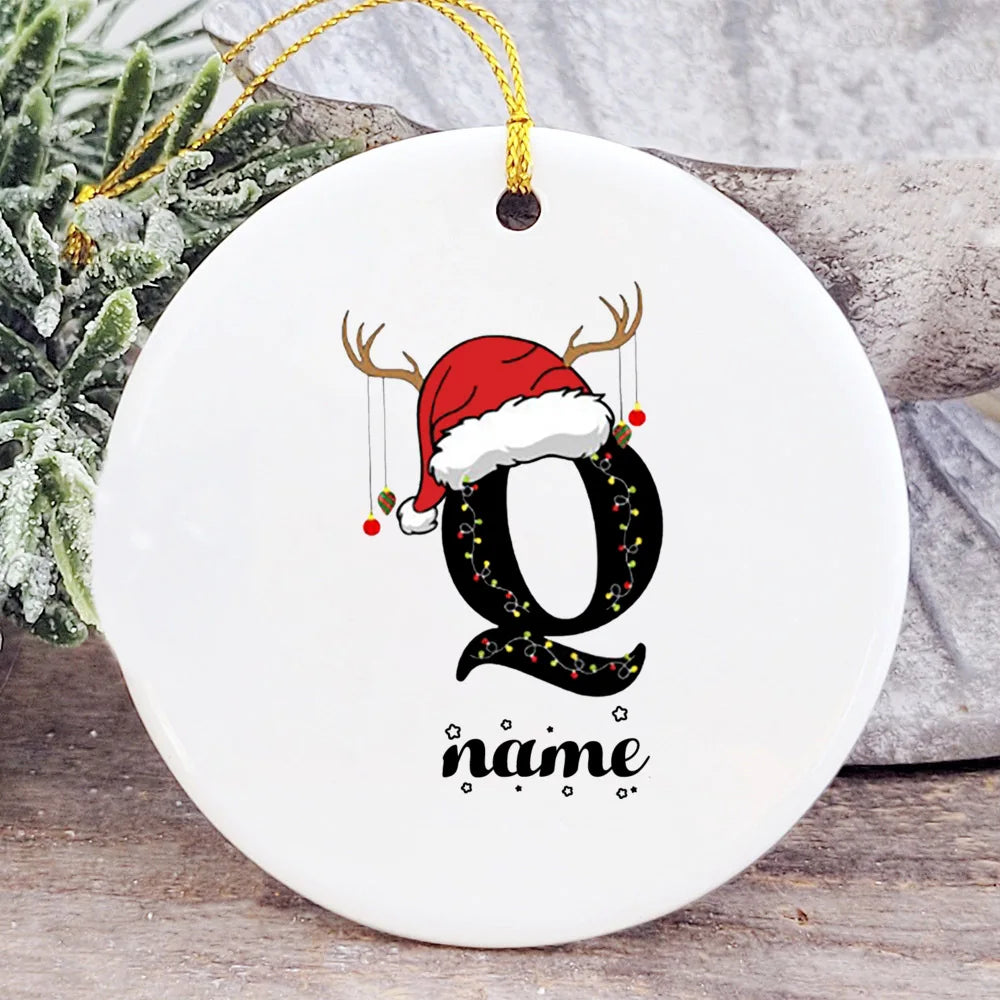 Personalized Baby's First Christmas Ceramic Bauble Ornament
