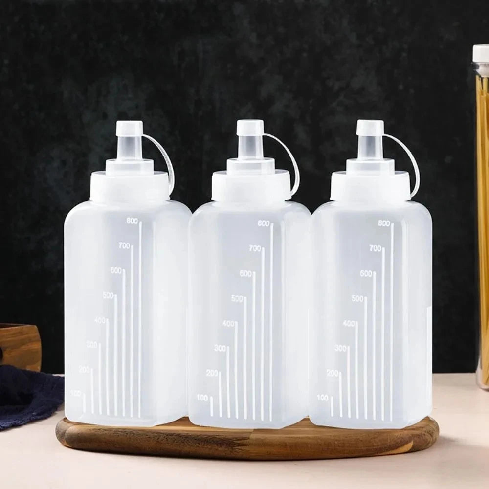 800/1000ml PE Squeeze Bottle – Leak-Proof Condiment Dispenser