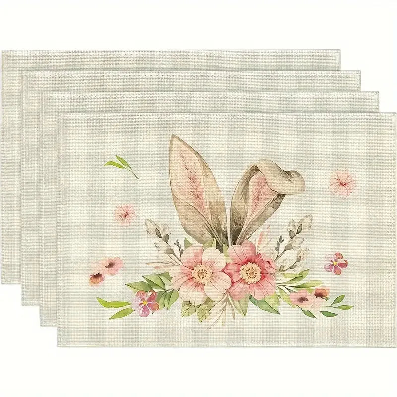 Easter Linen Placemat – Bunny & Egg Spring Table Mat