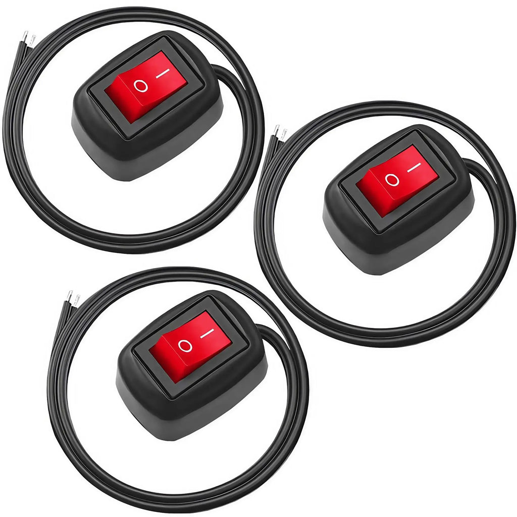 DC 12V Toggle Switch with Cable for Motorcycle & Car Lights