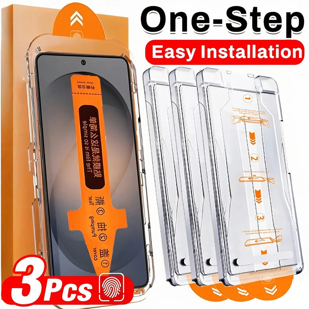 3-Pack Samsung Galaxy Tempered Glass Screen Protector | HD Clear