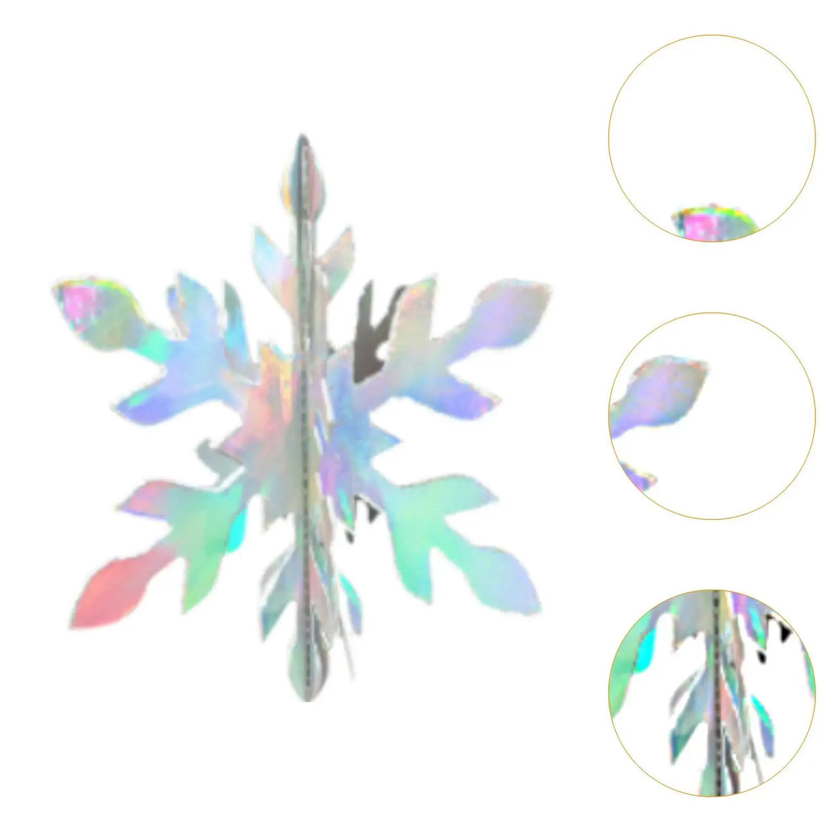 3D Paper Snowflake Christmas Ornaments Set of 12 – Multicolor