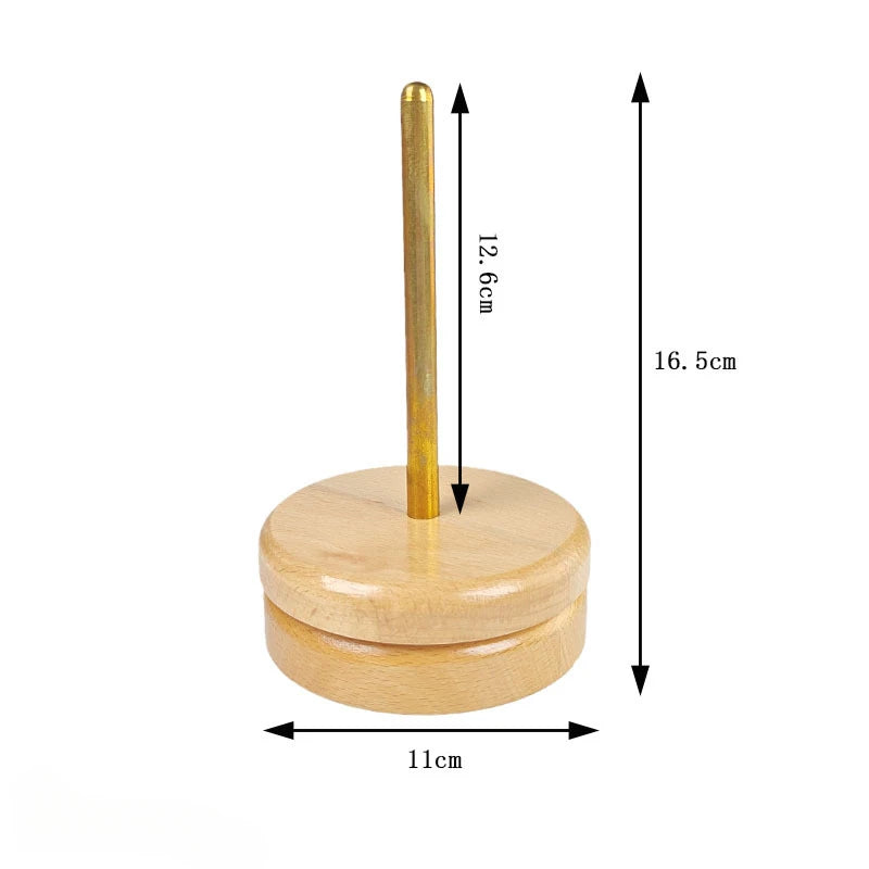 Wooden Yarn Stand – Magnetic Rotation Spool & Wool Ball Holder