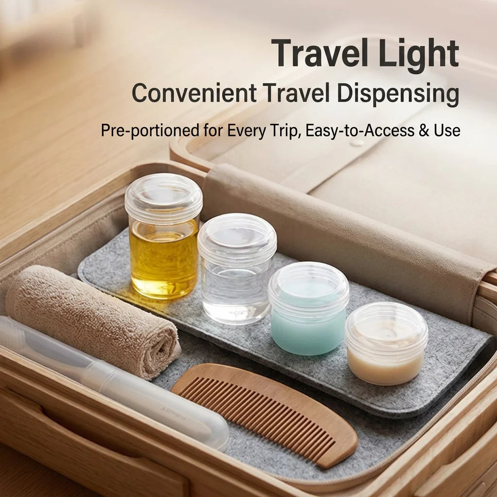 Refillable PP Sealed Jars 20–50ml | Travel Cosmetic Containers