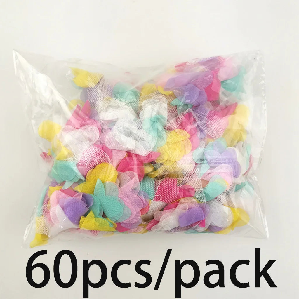 60-Piece Colorful Petal Chiffon Lace Ribbon Set – Crafts & Gifts