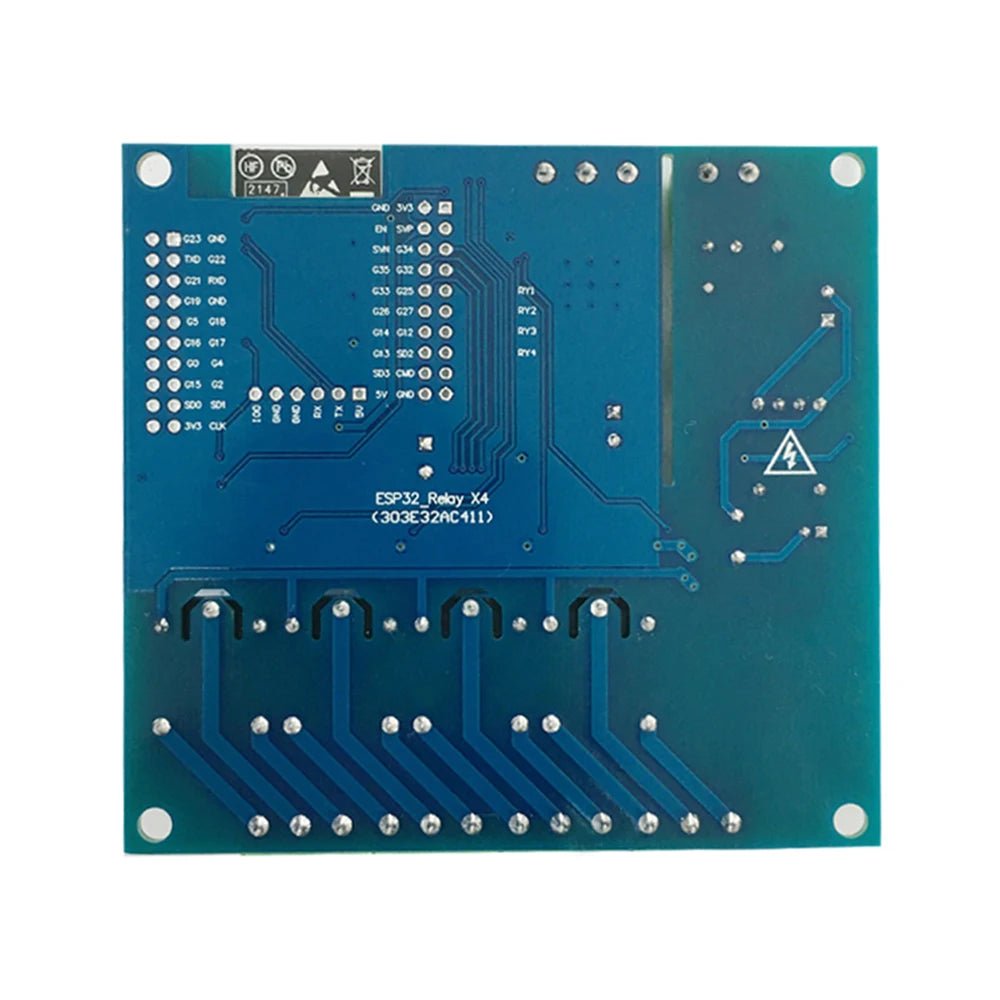 ESP32 Wi-Fi & BLE 4-Channel Relay Module | AC/DC Dev Board