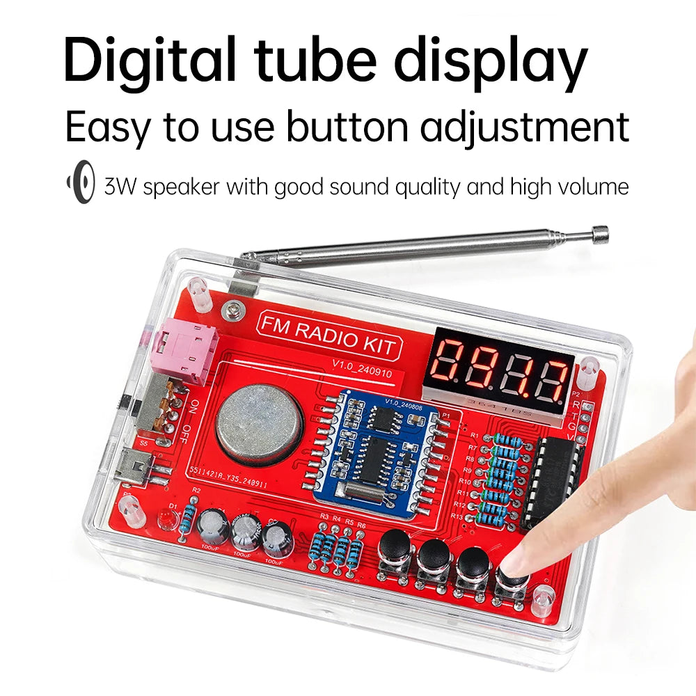RDA5807 FM Radio DIY Soldering Kit – 87-108MHz School Kit