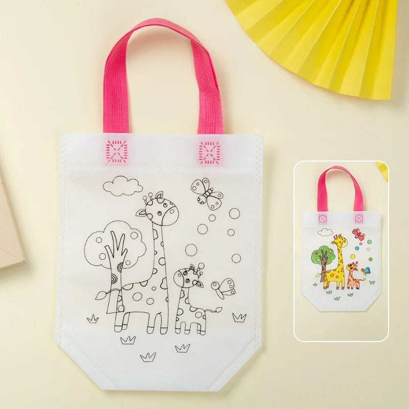 DIY Coloring Canvas Gift Bags for Kids – 15 Fun Patterns