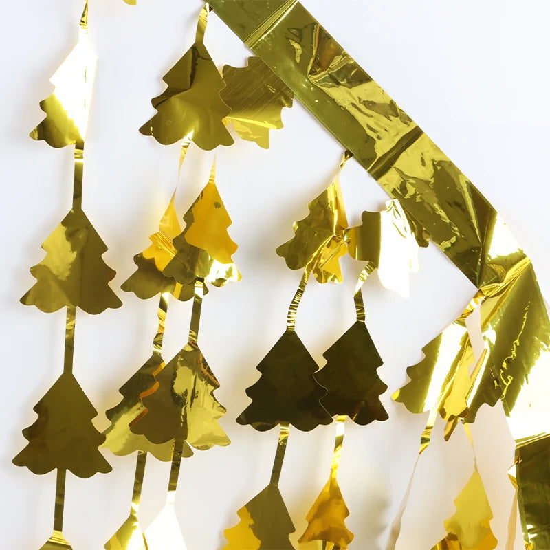 Rain Silk Curtain Gold Tassel | Wedding & Birthday Backdrop
