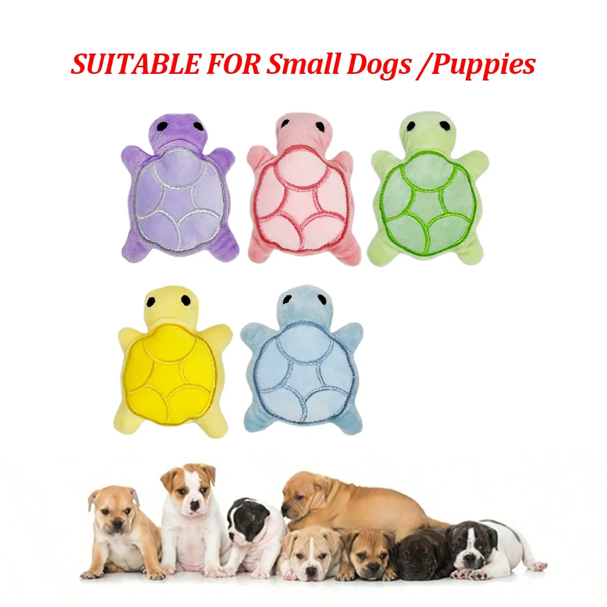 Mini Turtle Plush Dog Chew Toy – Durable & Bite-Resistant