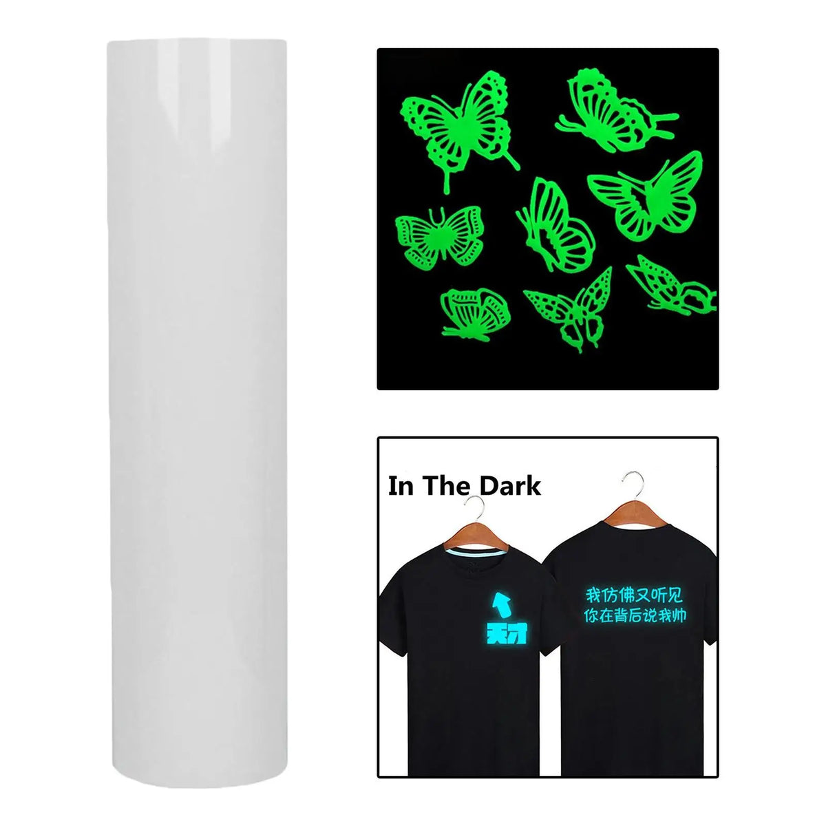 Glow in the Dark Heat Transfer Vinyl HTV Roll – Iron-On DIY