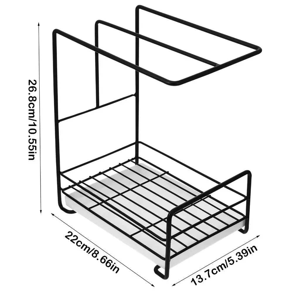Wall-Mounted Kitchen Cloth & Sponge Rack | No-Drill Drainer
