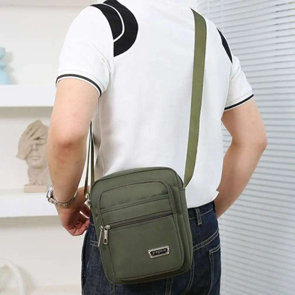 Men's Nylon Crossbody Bag – Lightweight Travel Messenger Bag