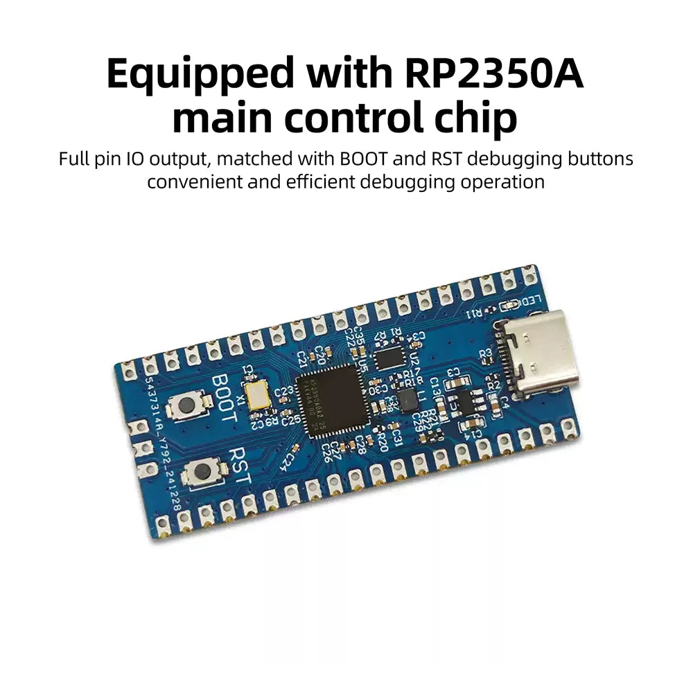RP2350A Microcontroller Dev Board – Type-C & USB-A Variants