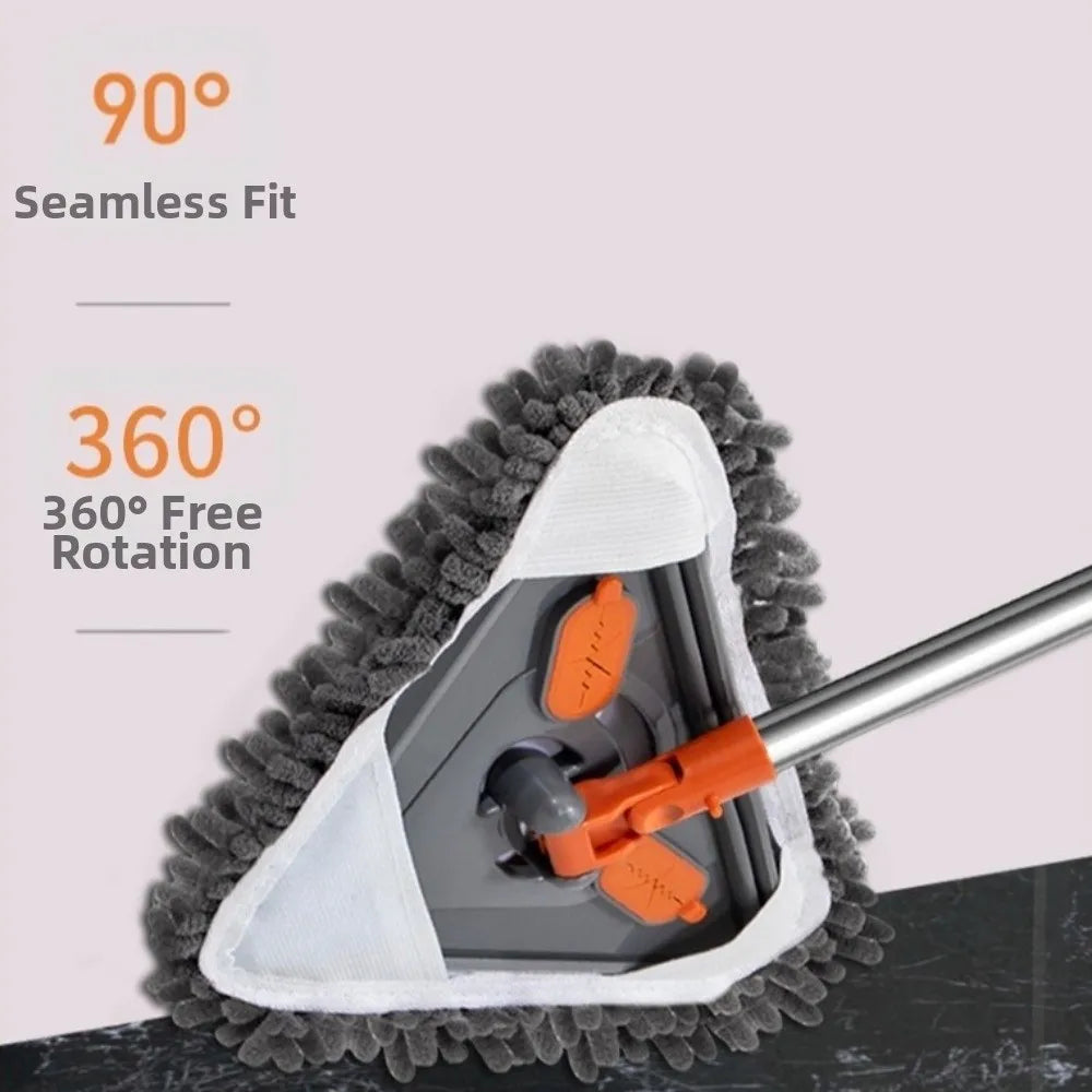 360° Rotatable Triangle Window Cleaning Mop & Extension Pole
