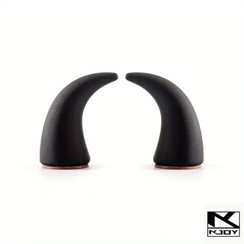 Devil Horn Car Steering Wheel Decor Stickers – 2Pcs