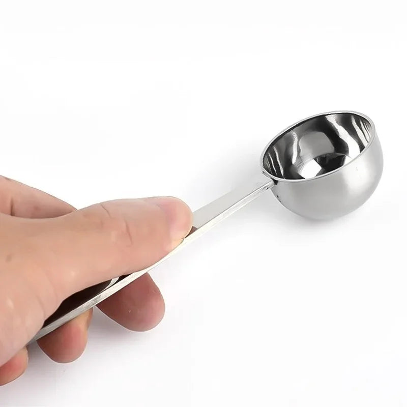 2-in-1 Coffee Measuring Spoon & Tamper with Stand | Stainless