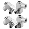 Aluminum Air Hose Adapter 4-Pack | 360° Swivel Pneumatic Fitting