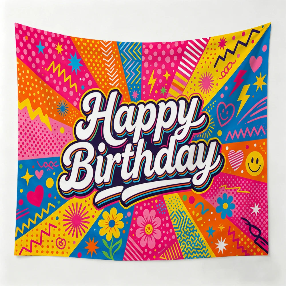 Golden Tulip Pearl Birthday Party Backdrop Hanging Cloth