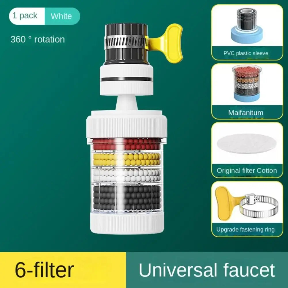 360° Rotatable 6-Layer Faucet Filter & Bubbler Extender