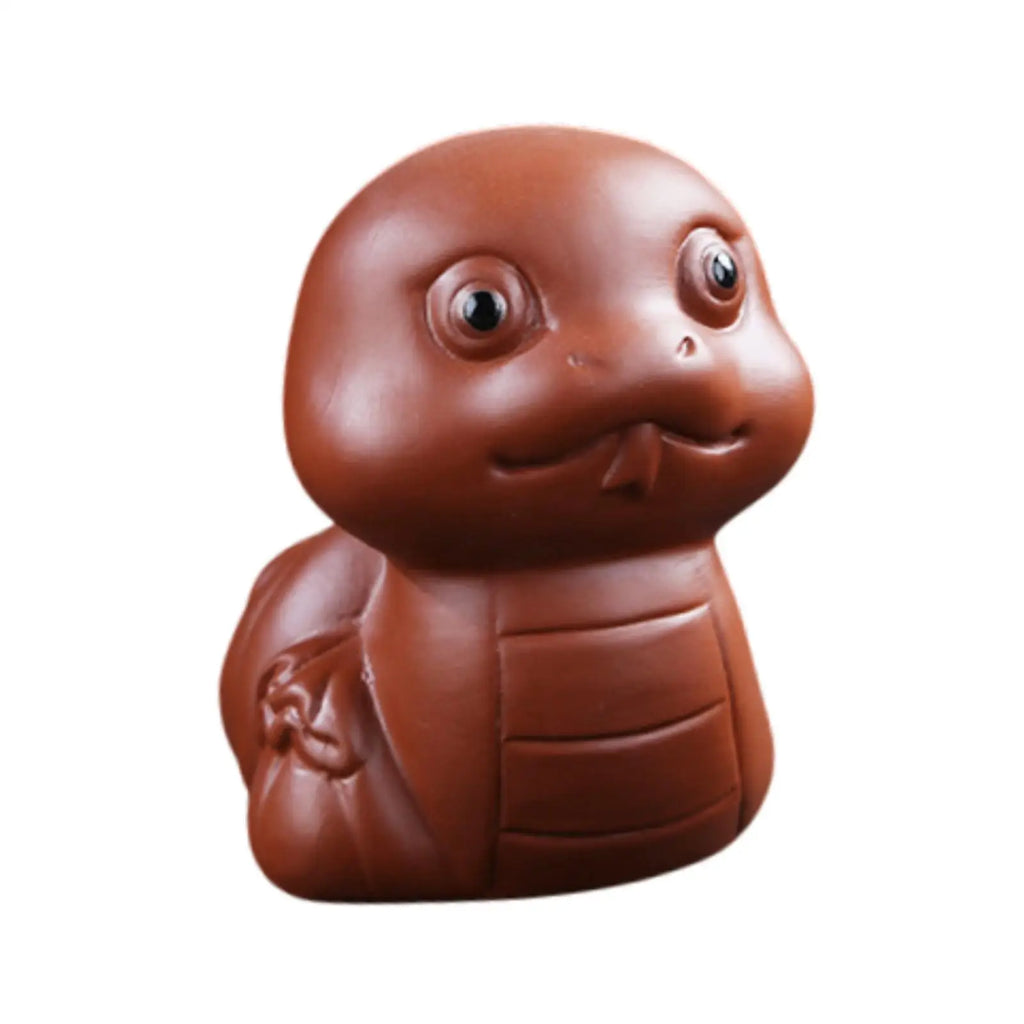 Ceramic Mini Snake Figurine – Tea Pet Desk Statue Decor